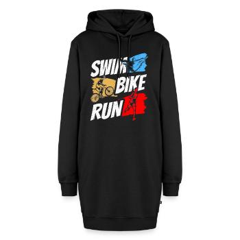 Natation Vélo Course Triathlète Triathlète Triathlon Triathlète - Sweat-shirt à capuche long Femme - noir - Devant