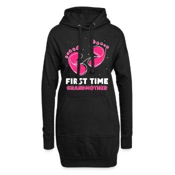 Das Erste Mal Großmutter Süß Erstes Mal Großeltern - Hoodie-Kleid - Schwarz - Vorne
