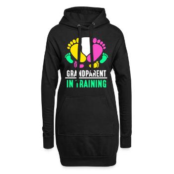Großeltern In Ausbildung Schwanger Süß Erstes Mal - Hoodie-Kleid - Schwarz - Vorne