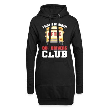 Fier membre du Club des chauffeurs d’autobus scolaires - Sweat-shirt à capuche long Femme - noir - Devant