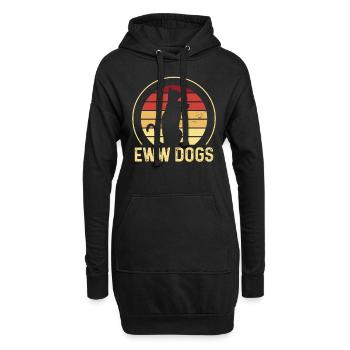 Yuck chiens amoureux chats chat mignon animal de compagnie - Sweat-shirt à capuche long Femme - noir - Devant