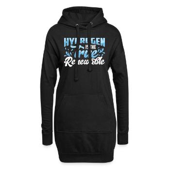 L’hydrogène est la véritable énergie renouvelable - Sweat-shirt à capuche long Femme - noir - Devant