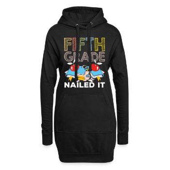 5 classes terminées École cinquième année Cinquième année - Sweat-shirt à capuche long Femme - noir - Devant