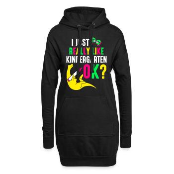 J’aime juste le jardin d’enfants très mignon - Sweat-shirt à capuche long Femme - noir - Devant