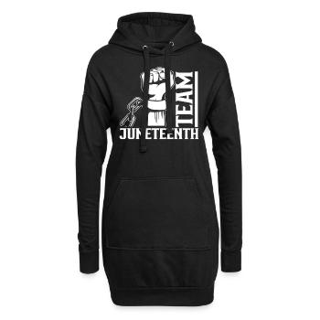 Team Juneteenth African American Black 1865 - Hoodie-Kleid - Schwarz - Vorne