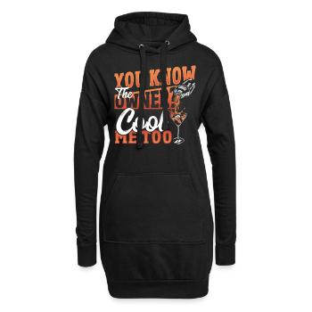 You Know The Owner? Cool Me Too Bartender - Hoodie-Kleid - Schwarz - Vorne