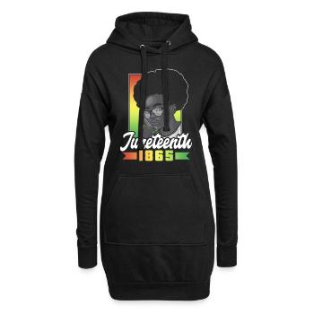 Juneteenth 1865 Afro-américain Afrique noire - Sweat-shirt à capuche long Femme - noir - Devant