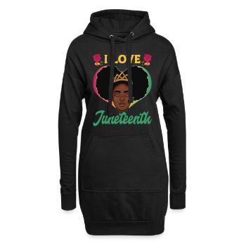 J’adore le Juneteenth Black African American - Sweat-shirt à capuche long Femme - noir - Devant