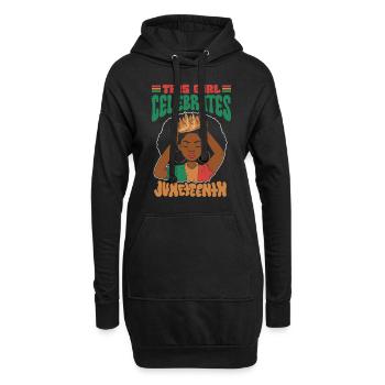 Cette fille célèbre le Juneteenth 1865 Black - Sweat-shirt à capuche long Femme - noir - Devant
