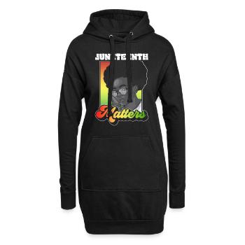 Juneteenth Matters African American Black 1865 - Hoodie-Kleid - Schwarz - Vorne