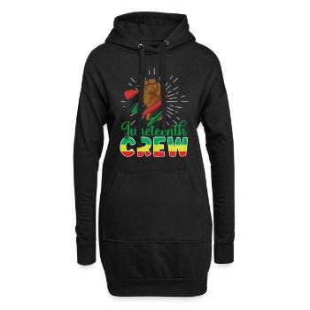 Juneteenth Team 1865 African American Black - Hoodie-Kleid - Schwarz - Vorne