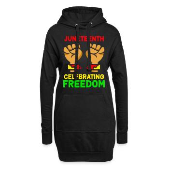 Juneteenth Feier Der Freiheit Black 1865 Afrika - Hoodie-Kleid - Schwarz - Vorne
