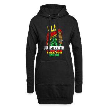 Juneteenth Free Ish depuis 1865 Afrique noire - Sweat-shirt à capuche long Femme - noir - Devant