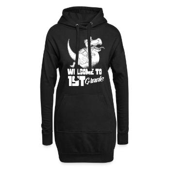 Willkommen In Der 1 Klasse Erste Klasse Schulstart - Hoodie-Kleid - Schwarz - Vorne