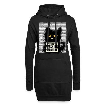 Verbrecher Katze Mit Spruch Katzenliebhaber Katzen - Hoodie-Kleid - Schwarz - Vorne