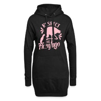 Respectez le flamant rose Flamant rose Flamants roses doux - Sweat-shirt à capuche long Femme - noir - Devant