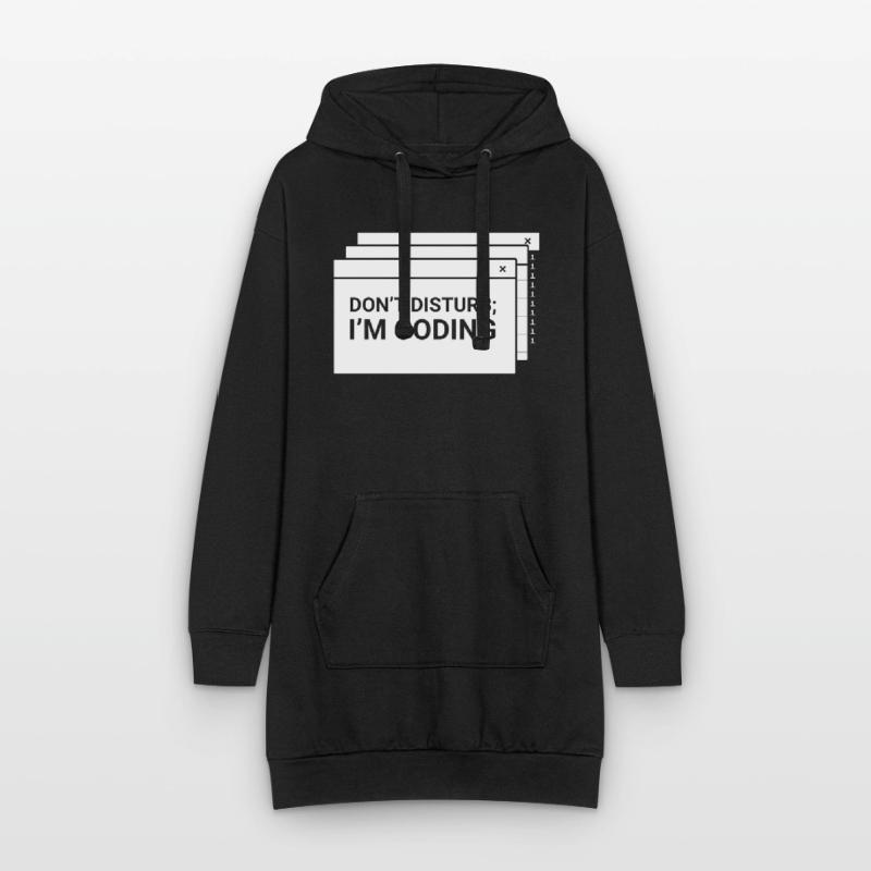 Stören Sie Nicht Ich Programmiere Coder Coding Hoodie-Kleid