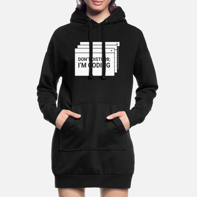 Stören Sie Nicht Ich Programmiere Coder Coding Hoodie-Kleid