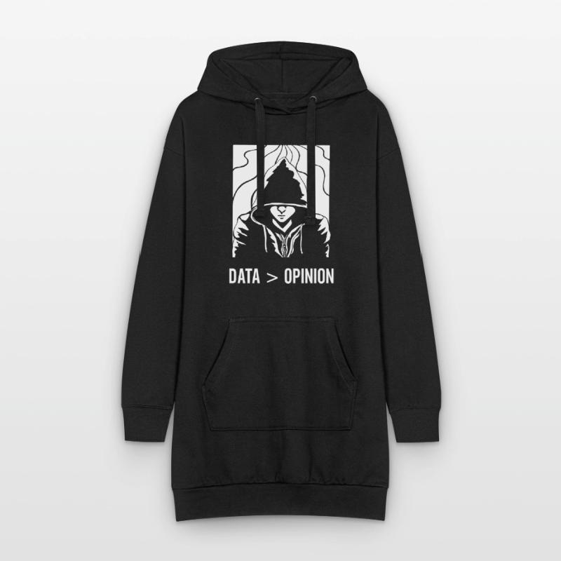 Data > Opinion Coding Code Coder Programmierer Hoodie-Kleid