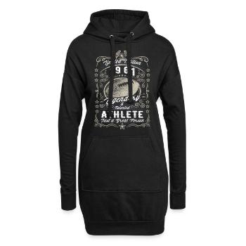 Vintage 1961 Football Cadeau d’anniversaire Hobby - Sweat-shirt à capuche long Femme - noir - Devant