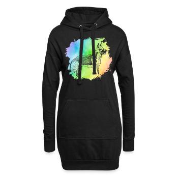 Berger allemand - Sweat-shirt à capuche long Femme - noir - Devant