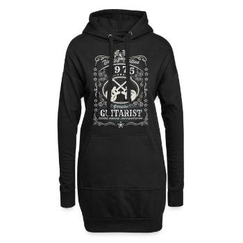 Vintage 1975 Guitariste Cadeau d’anniversaire Hobby - Sweat-shirt à capuche long Femme - noir - Devant