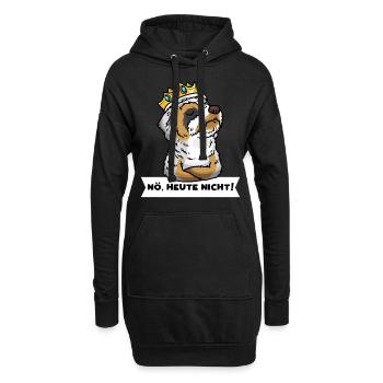 Aussiedoodle Hund Mit Krone Stur - Hoodie-Kleid - Schwarz - Vorne