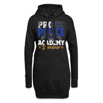 Fier policier survivant de l’Académie de police Policier survivant - Sweat-shirt à capuche long Femme - noir - Devant