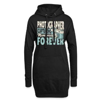 Photographe Capturer des souvenirs pour toujours - Sweat-shirt à capuche long Femme - noir - Devant