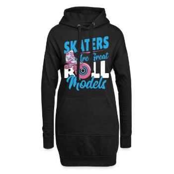 Skaters Are Great Roll Models Roller Skating - Hoodie-Kleid - Schwarz - Vorne