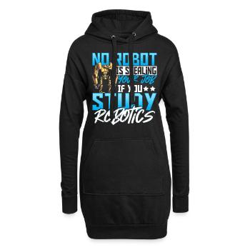 No Robot Is Stealing Your Job If You Study - Hoodie Dress - black - Front
