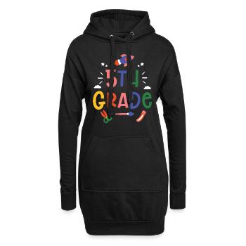 École de 5e année Cinquième élève de cinquième année Cinquième élève de 5e année - Sweat-shirt à capuche long Femme - noir - Devant