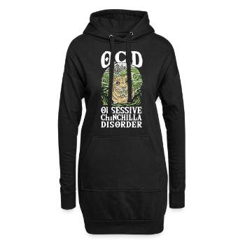 O.C.D Trouble obsessionnel du chinchilla Chinchilla Maman - Sweat-shirt à capuche long Femme - noir - Devant