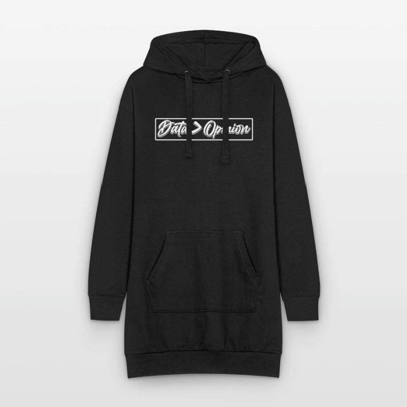Data > Opinion Code Coder Coding Programmierer Hoodie-Kleid