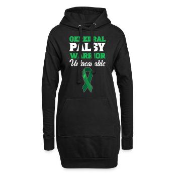 Cerebral Palsy Warrior Unbreakable Cerebral Palsy - Hoodie-Kleid - Schwarz - Vorne