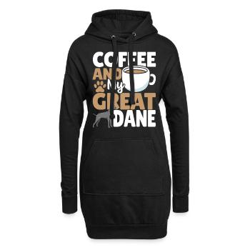 Grands Dague Chiens amoureux des chiens - Sweat-shirt à capuche long Femme - noir - Devant