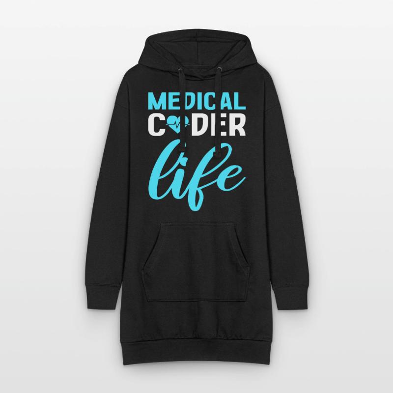 Medical Coder Life Clinical Coder Medical Coding Hoodie-Kleid