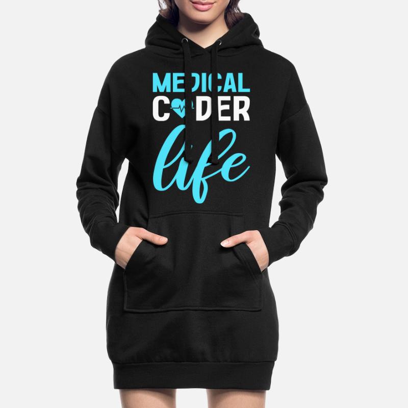 Medical Coder Life Clinical Coder Medical Coding Hoodie-Kleid