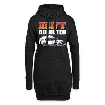 Drift Addicted Drifting Car Racing - Hoodie-Kleid - Schwarz - Vorne