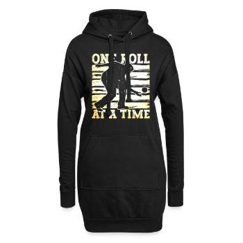Un rôle à la fois - pétanque - Sweat-shirt à capuche long Femme - noir - Devant