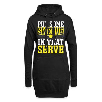 Put Some Swerve In That Serve Tennis Player - Hoodie-Kleid - Schwarz - Vorne