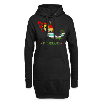Mexique Sunset Summer - Sweat-shirt à capuche long Femme - noir - Devant