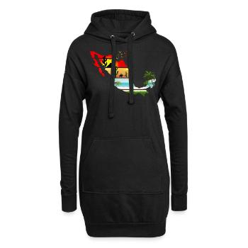 Mexique Sunset Summer - Sweat-shirt à capuche long Femme - noir - Devant
