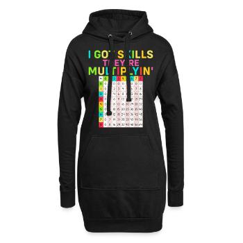 J’ai des compétences qu’ils multiplient professeur de mathématiques - Sweat-shirt à capuche long Femme - noir - Devant