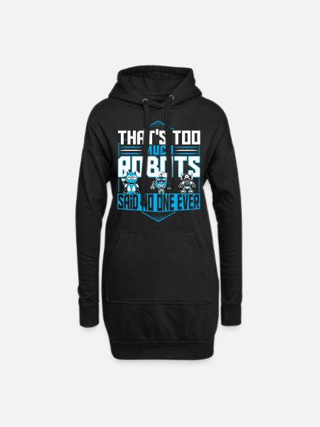 Robotik Robotik Roboter Bioengineering Digital - Hoodie-Kleid - Schwarz