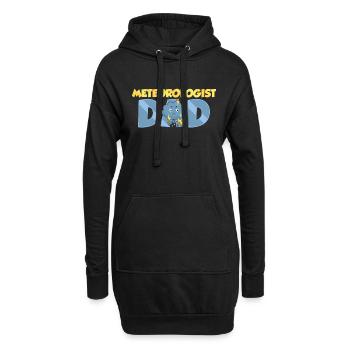 Météorologue Papa Météorologie - Sweat-shirt à capuche long Femme - noir - Devant