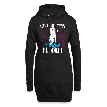 When In Doubt Salsa It Out Dance Dancers Dance - Sweat-shirt à capuche long Femme - noir - Devant