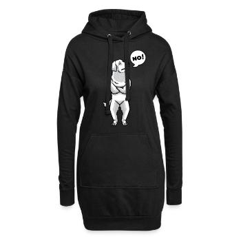 Kuvasz Hund - Hoodie-Kleid - Schwarz - Vorne