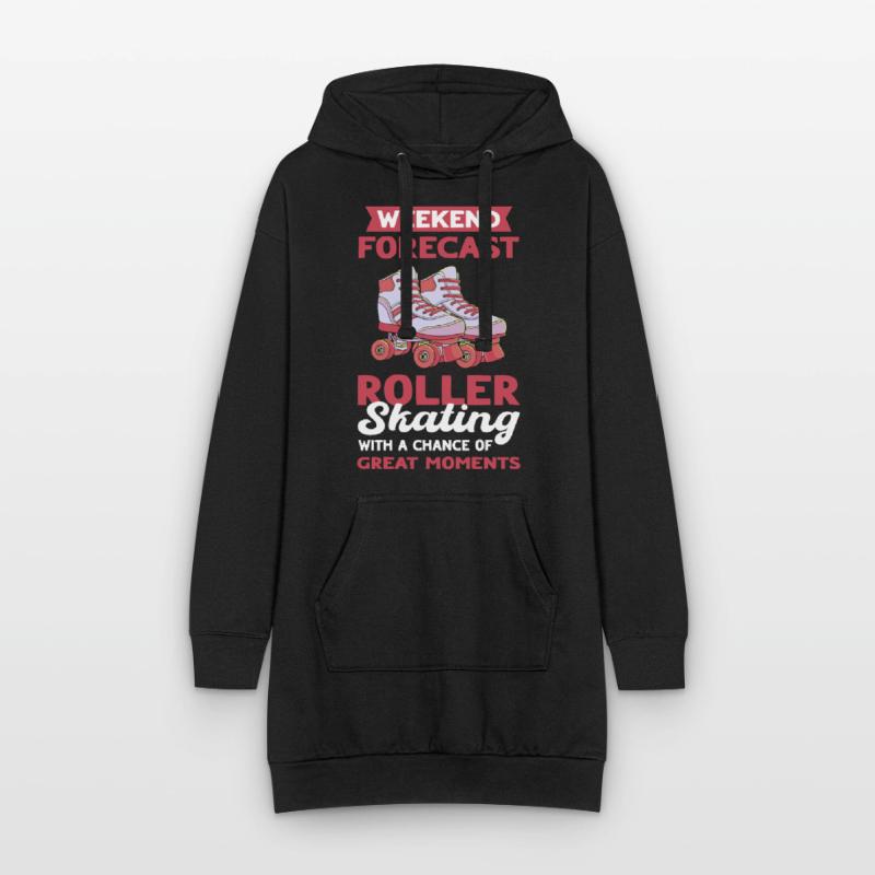 Roller Skating Roller Derby Roller Skating Roller Roller Sweat-shirt à capuche long Femme