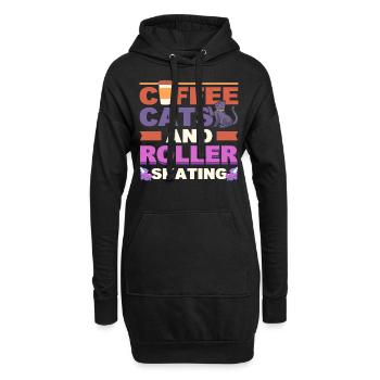 Roller Skating Roller Derby Roller Skating Sports - Sweat-shirt à capuche long Femme - noir - Devant